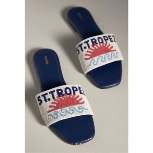 The Fiona Beaded Slide Sandals By Maeve-NWT